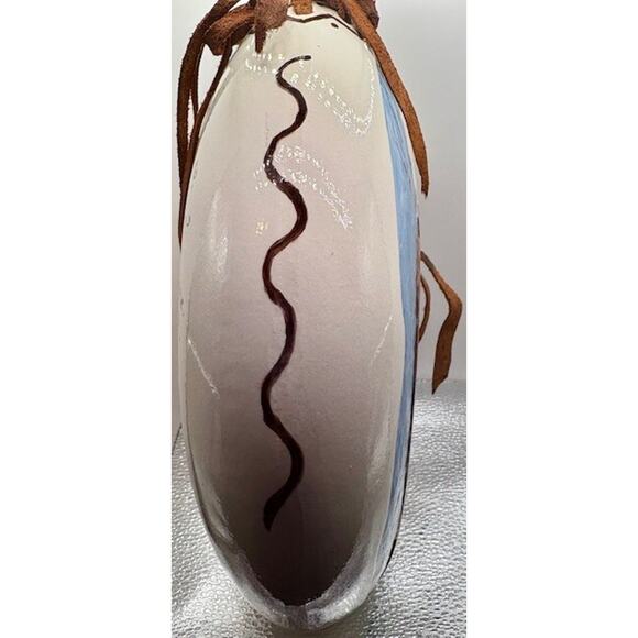 Vintage Native American Eagle Pottery Vase Water Jug 10.5" x 9.75" - Picture 5 of 12